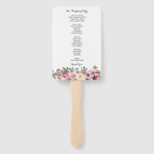 Blush Floral Wedding Program Fan Fächer (Rückseite)