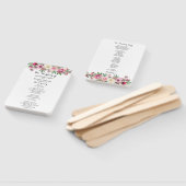 Blush Floral Wedding Program Fan Fächer (Non-assembled)