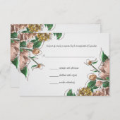 Blush Floral Wedding RSVP Response Card (Vorne/Hinten)