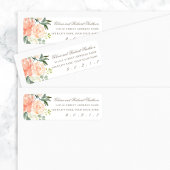 Blush Floral Wedding Rücksendeadresse