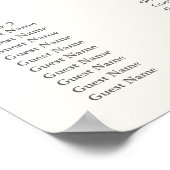 Blush Floral Wedding Seating Chart – Table Plan Poster (Ecke)