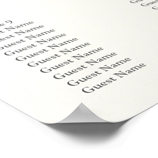 Blush Floral Wedding Seating Chart – Table Plan Poster (Ecke)