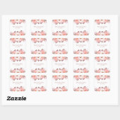 Blush Floral Wedding Stickers mit Individuellen Na (Blatt)