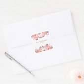 Blush Floral Wedding Stickers mit Individuellen Na (Umschlag)
