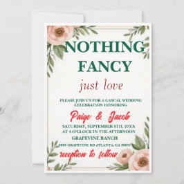 Blush Floral Wedding Template - elegant Einladung