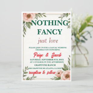 Blush Floral Wedding Template - elegant Einladung