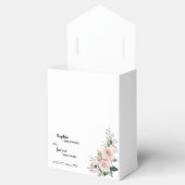 Blush Floral White Wedding Danke Ihnen Gefallen Bo Geschenkschachtel (Geöffnet)