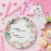 Blush Floral White Wedpaper Teller (Party)