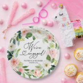 Blush Floral Wir sind Verlobte Engagement Party Pappteller (Party)