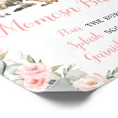 Blush Floral Woodland Tiere Momosa Bar Sign Poster (Ecke)