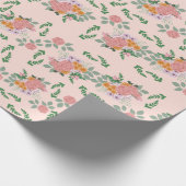 BLUSH FLORAL WRAPPPAPIER GESCHENKPAPIER (Ecke)