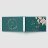 Blush Floral & Wreath - Blue/Rose Gold Gästebuch (Voll)