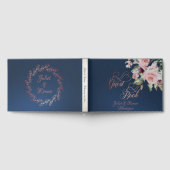 Blush Floral & Wreath - Blue/Rose Gold Gästebuch (Voll)