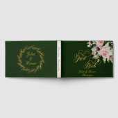 Blush Floral & Wreath - Emerald/Gold Gästebuch (Voll)