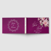 Blush Floral & Wreath - Purple/Silver Gästebuch (Voll)