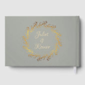 Blush Floral & Wreath - Sage/Gold Gästebuch (Rückseite)