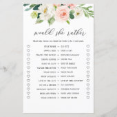 Blush Floral würde sie eher Brautparty Game (Vorderseite)