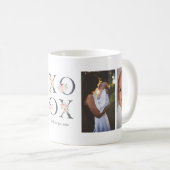 Blush Floral XOXO 4 Foto Collage Kaffeetasse (VorderseiteRechts)