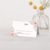 Blush Florals and Gold Wedding Party  Platzkarte (Vorderseite)