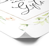 Blush Florals Bücher und Geschenke Zeichen Poster (Ecke)