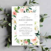 Blush Florals | Einladung von Blumenrahmen