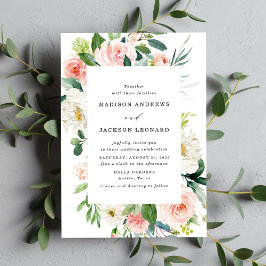 Blush Florals | Einladung von Blumenrahmen