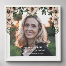 Blush Florals Foto Ehefrau Mother Memorial