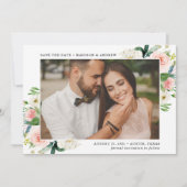 Blush Florals Foto Save The Date (Vorderseite)