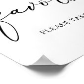 Blush Florals Greenerenerity Favors Sign Poster (Ecke)