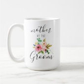 Blush Florals Mutter des Groom Geschenks 15oz Kaffeetasse (Links)