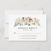 Blush Florals | RSVP-Hochzeitkarte RSVP Karte (Vorderseite)