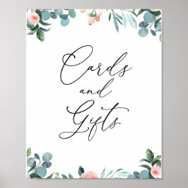 Blush Florals Tea Time Karten und Geschenke Zeiche Poster