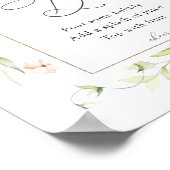 Blush Florals und Greenerity Mimosa Bar Sign Poster (Ecke)