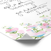 Blush Florals und Greenerity Mimosa Bar Sign Poster (Ecke)