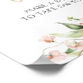Blush Florals und Greenery Blume Cart Sign Poster (Ecke)