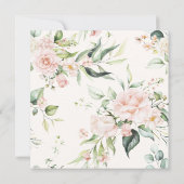Blush Florals und Greenery Brautparty Einladung (Rückseite)