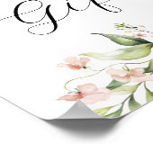Blush Florals und Grüne Bücher und Geschenke Zeich Poster (Ecke)