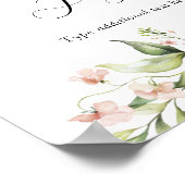 Blush Florals und Vliesstoff Textsymbol Poster (Ecke)