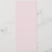 Blush Flowers Klassisches Menü Menükarte (Rückseite)