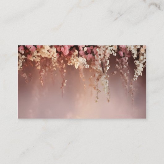 Blush Flowers String Lights Begleitkarte (Rückseite)