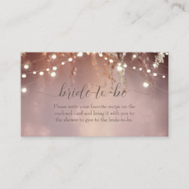 Blush Flowers String Lights Begleitkarte