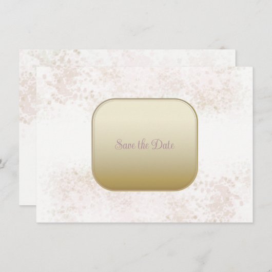 Blush Flush und Gold Save the Date (Vorne/Hinten)