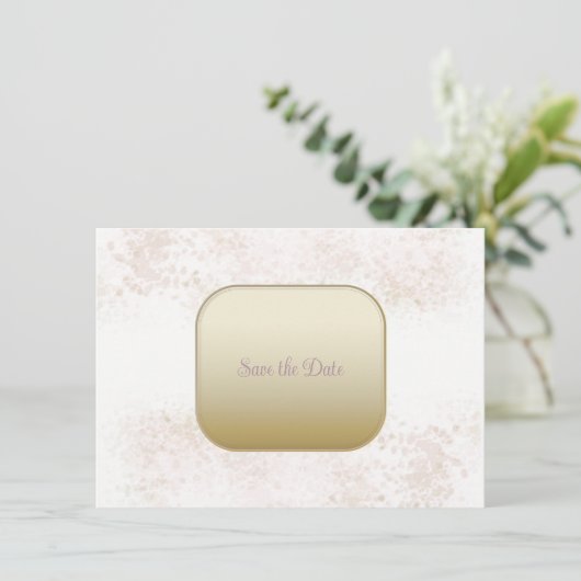 Blush Flush und Gold Save the Date (Stehend Vorderseite)