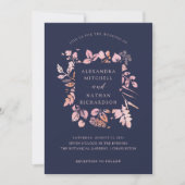 Blush Foliage | Hochzeit Einladung (Vorderseite)