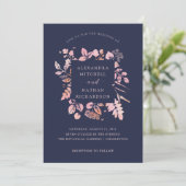 Blush Foliage | Hochzeit Einladung (Stehend Vorderseite)