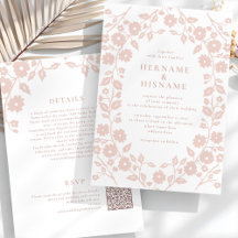 Blush Folk Floral QR UAWG All-in-One Hochzeit