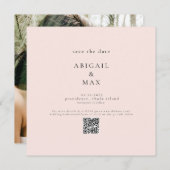 Blush Foto Wedding Square Save the Date (Vorne/Hinten)