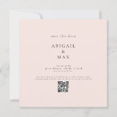 Blush Foto Wedding Square Save the Date (Vorderseite)