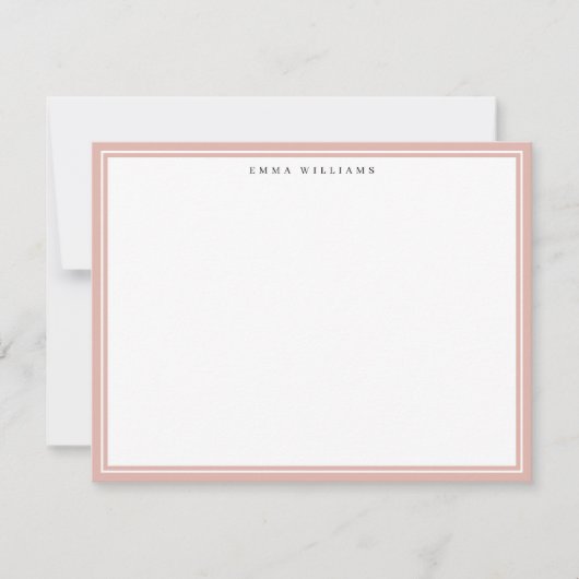 Blush Frame Note Card Einladung (Vorderseite)