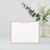 Blush Frame Note Card Einladung (Stehend Vorderseite)